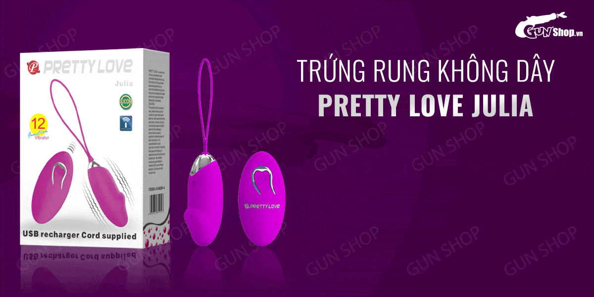 Trứng rung sạc điện không dây 12 chế độ Pretty Love Julia giá tốt