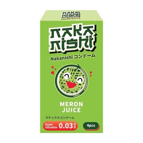 Bao cao su Nakanishi - Siêu mỏng 0.03mm - Hương dưa lưới - Hộp 4