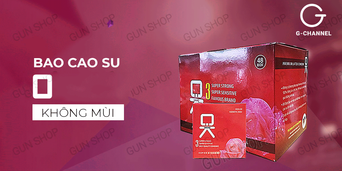 Bao cao su OKHQ 3 cái an toàn chất lượng giá tốt, kích thích