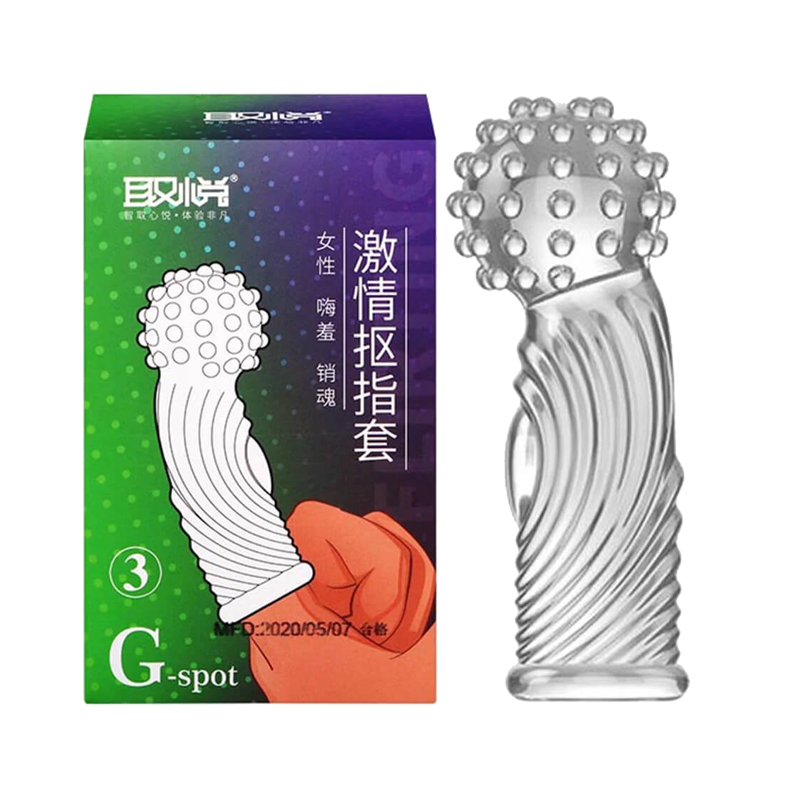 Bao cao su ngón tay Aichao G-spot 3 - Gai nổi lớn - Hộp 1