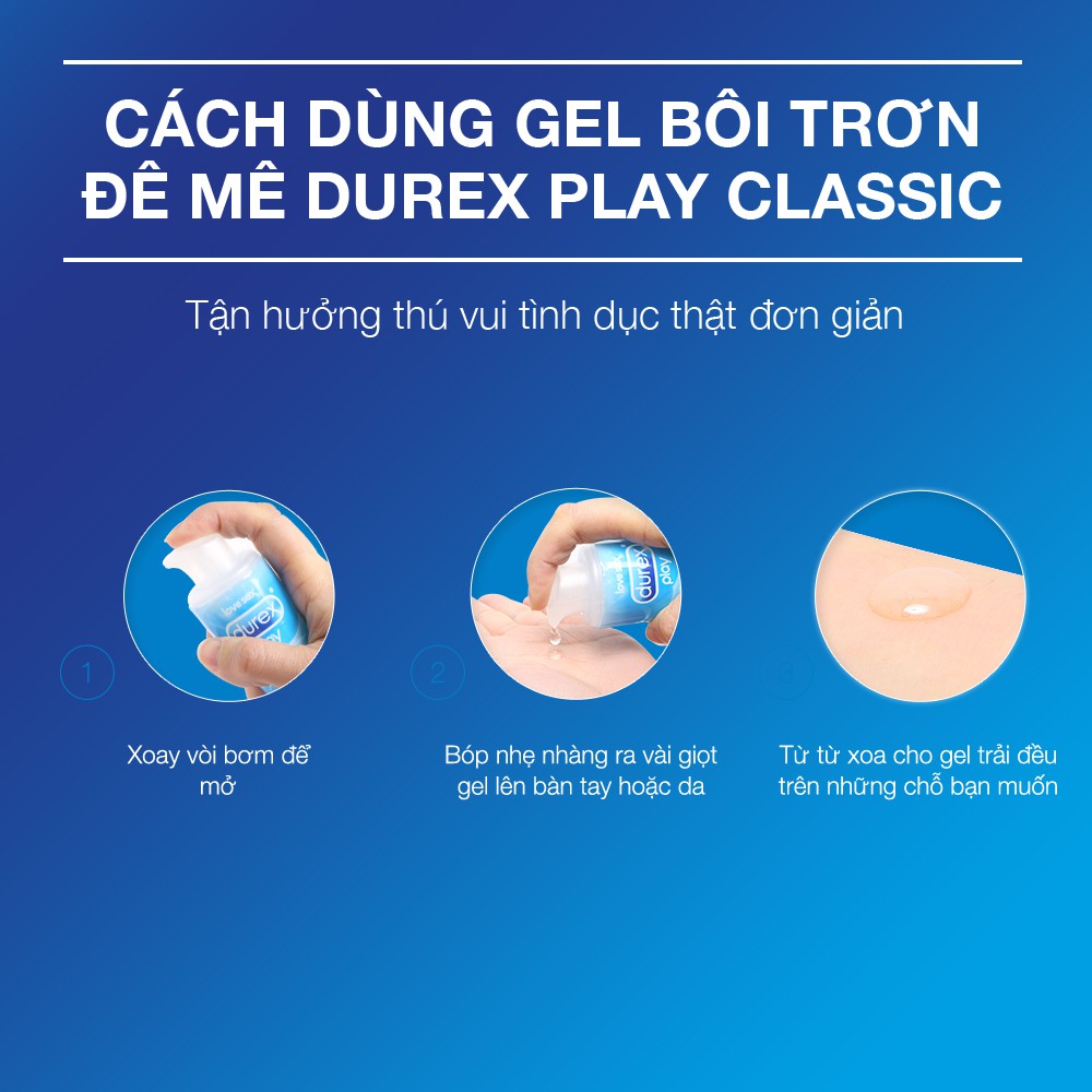 Gel bôi trơn Durex Play Classic 50ml nhẹ nhàng tăng khoái cảm