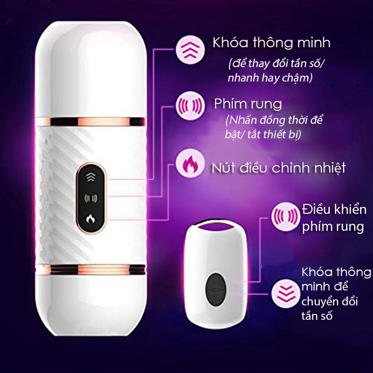 Dương Vật Giả Cyclone Fire Rung Thụt Tỏa Nhiệt - Điều Khiển Từ Xa