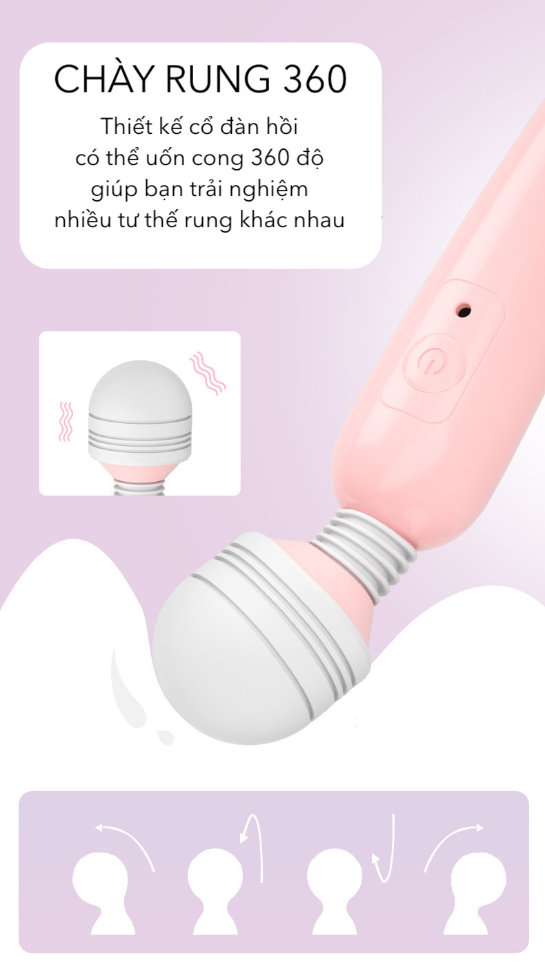 Chày Rung Tình Yêu Lilo Không Dây Giá Rẻ Sạc USB Tặng Kèm Dầu Massage
