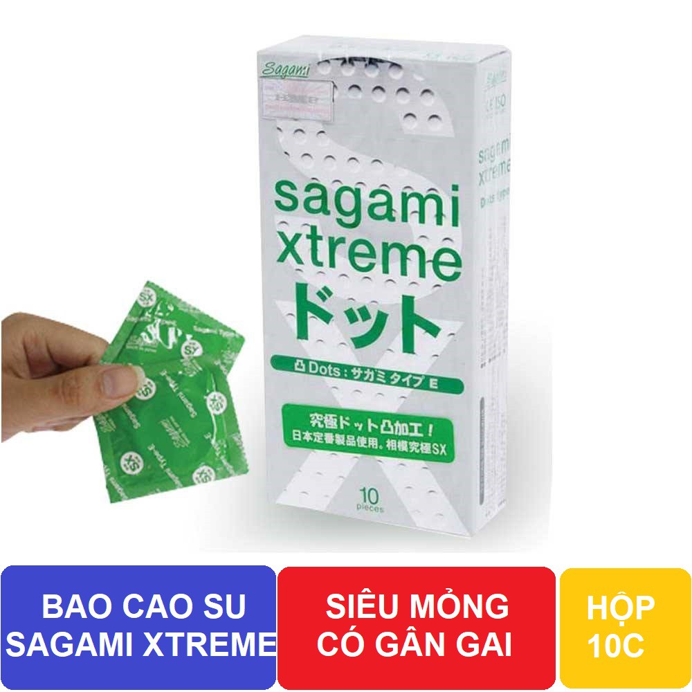 Shop bán Bao cao su Sagami Xtreme Dots Type gân gai - Hộp 10 cái giá tốt