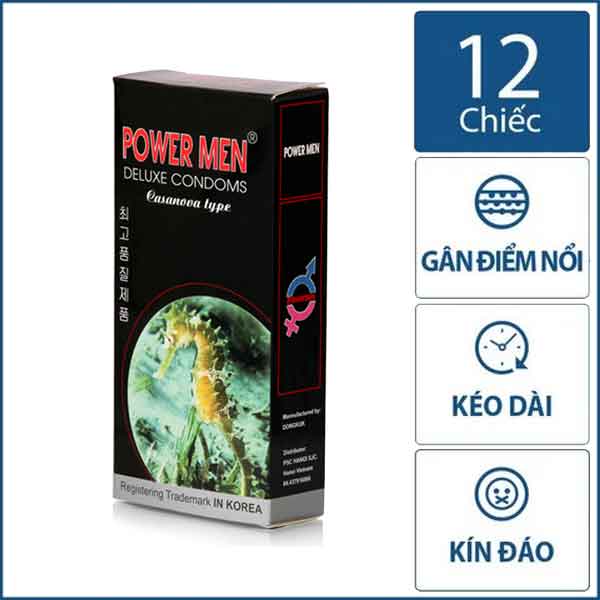 Nơi bán Bao cao su Powermen Cá Ngựa Đen 12s giá sỉ