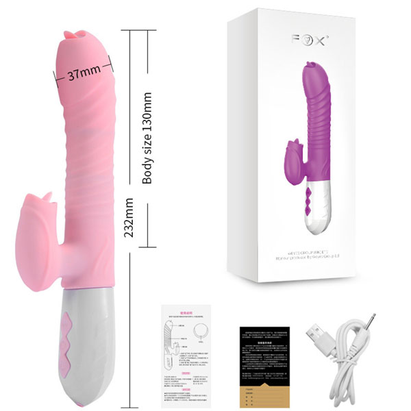 Dương Vật Giả Fox Thụt Rung 2 Đầu Liếm Toả Nhiệt Siêu Phê