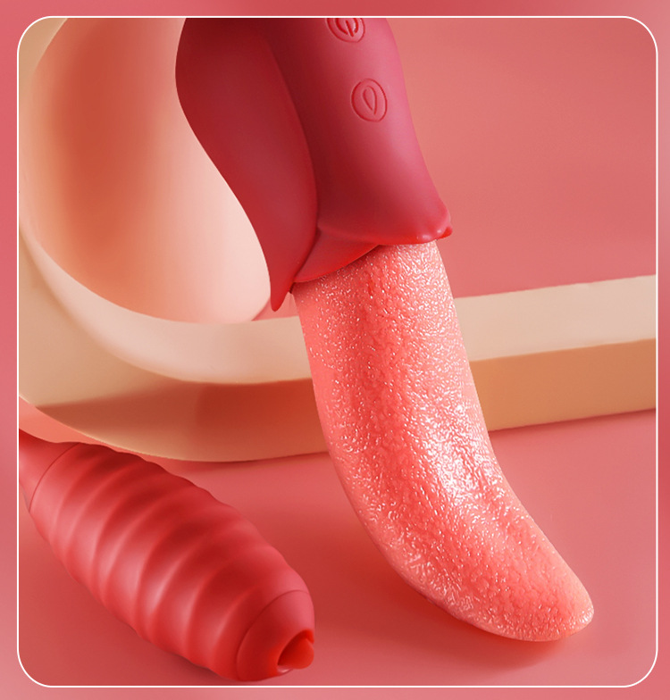 Lưỡi Liếm Hoa Hồng Trứng Rung Kích Thích Massage Điểm G Cuồng Phong