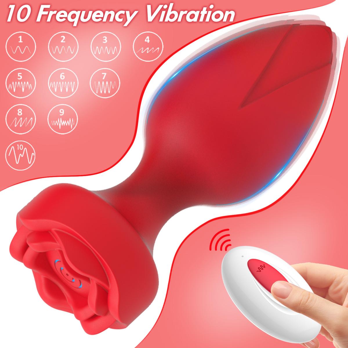 Review Phích Cắm Hậu Môn Hình Hoa Hồng Có Rung Điều Khiển Từ Xa giá sỉ
