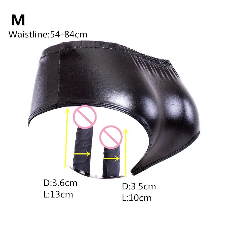 Review Dương vật giả gắn quần lót da PU sextoy đồ chơi cho les hàng mới về