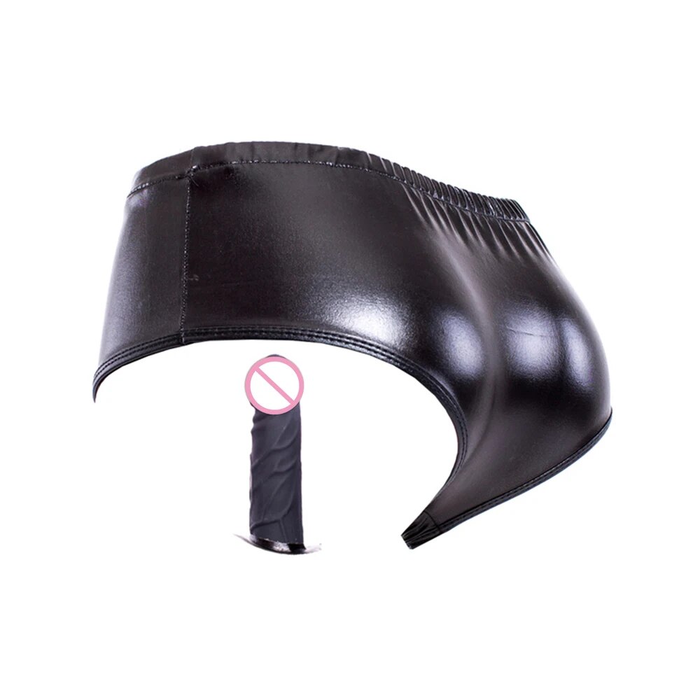 Review Dương vật giả gắn quần lót da PU sextoy đồ chơi cho les hàng mới về