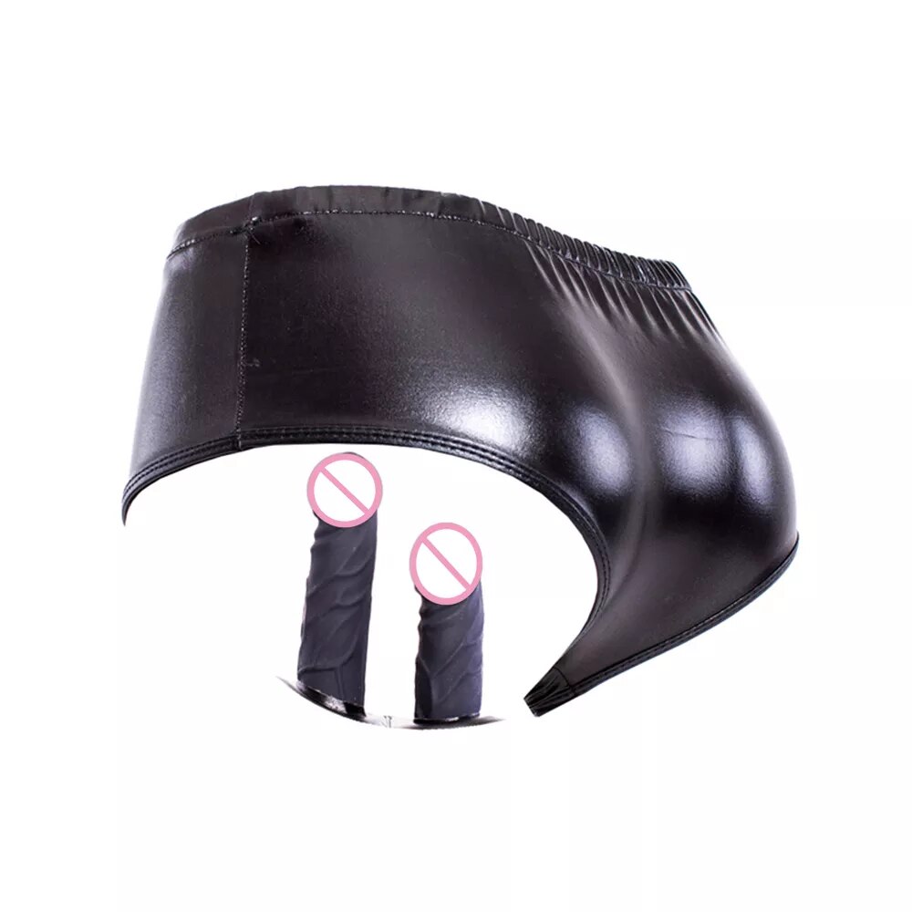 Review Dương vật giả gắn quần lót da PU sextoy đồ chơi cho les hàng mới về