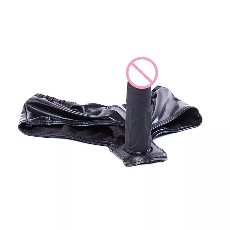 Review Dương vật giả gắn quần lót da PU sextoy đồ chơi cho les hàng mới về