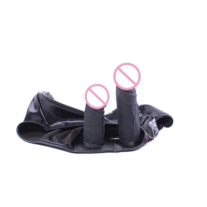 Review Dương vật giả gắn quần lót da PU sextoy đồ chơi cho les hàng mới về