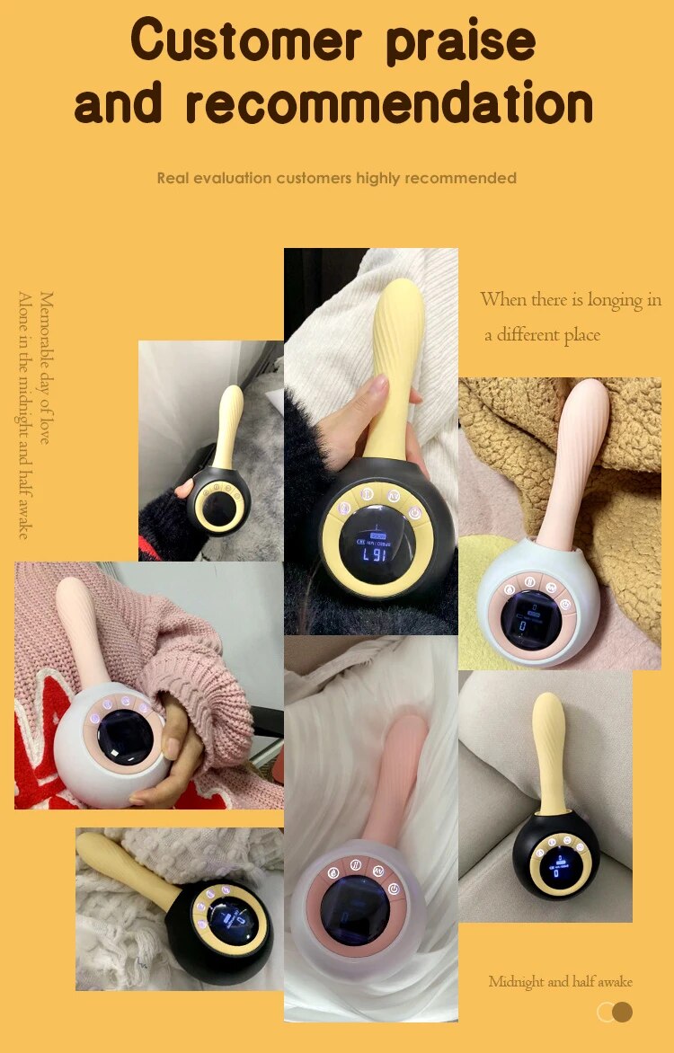 Dildo rung thụt điều khiển từ xa màn hình LCD toả nhiệt cao cấp