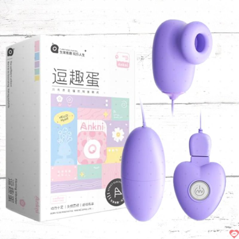 Trứng rung hút 2 đầu Ankini remote không dây siêu mạnh 