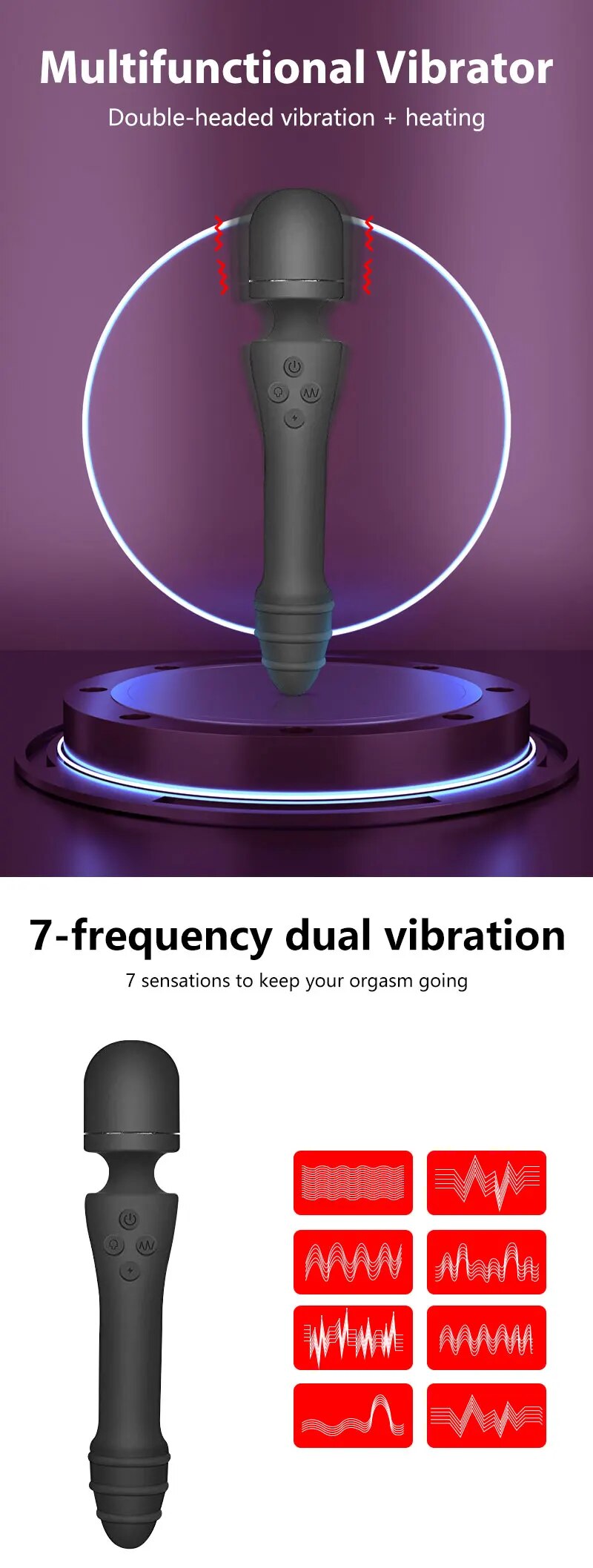 Chày rung AV Stick 2 đầu cao cấp – Rung điểm G nóng bỏng