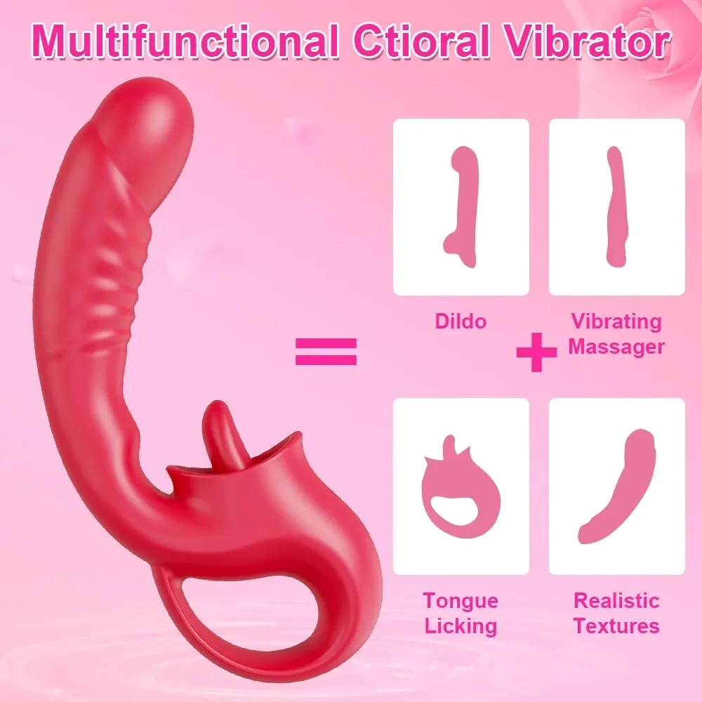 Dương vật giả đa năng xịn lưỡi liếm hưng phấn cực mạnh