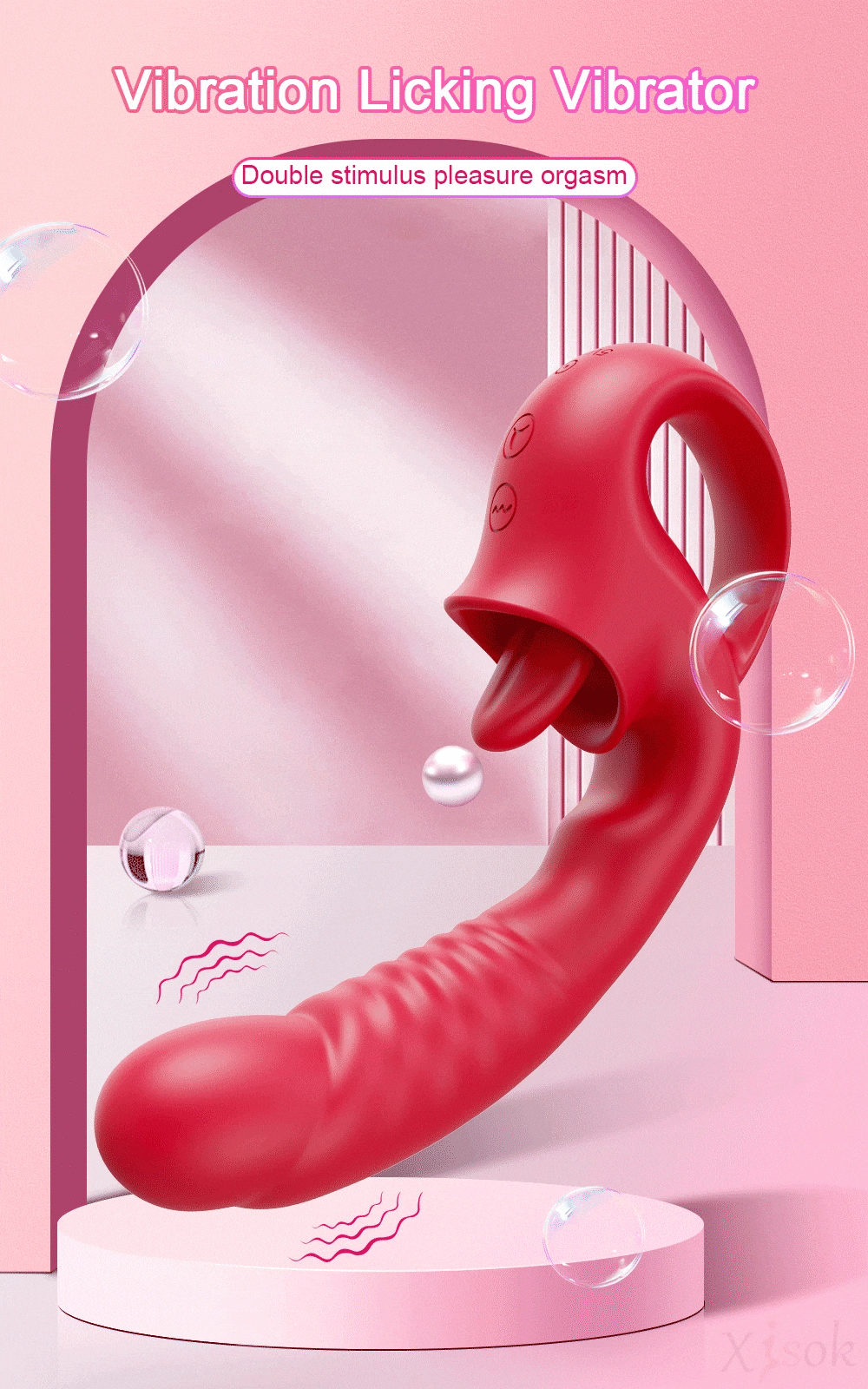 Dương vật giả đa năng xịn lưỡi liếm hưng phấn cực mạnh