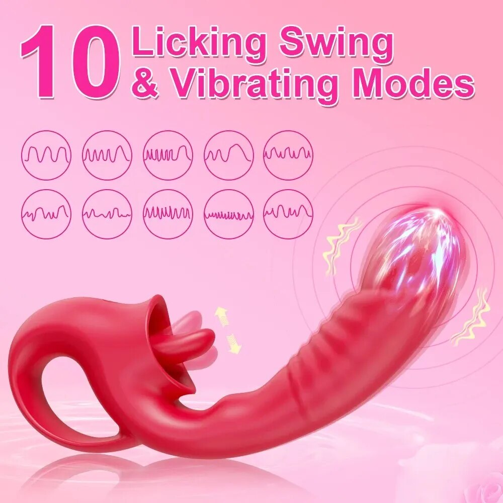 Dương vật giả đa năng xịn lưỡi liếm hưng phấn cực mạnh