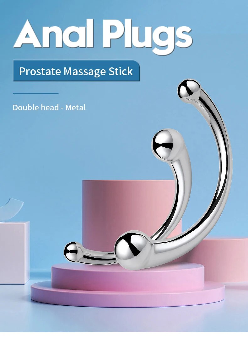 Sỉ Que inox hai đầu cong chữ C dụng cụ massage kích thích hậu môn tuyến tiền liệt mới nhất