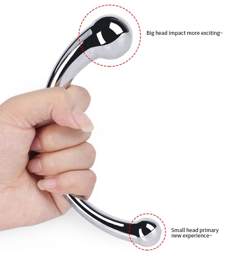 Sỉ Que inox hai đầu cong chữ C dụng cụ massage kích thích hậu môn tuyến tiền liệt mới nhất