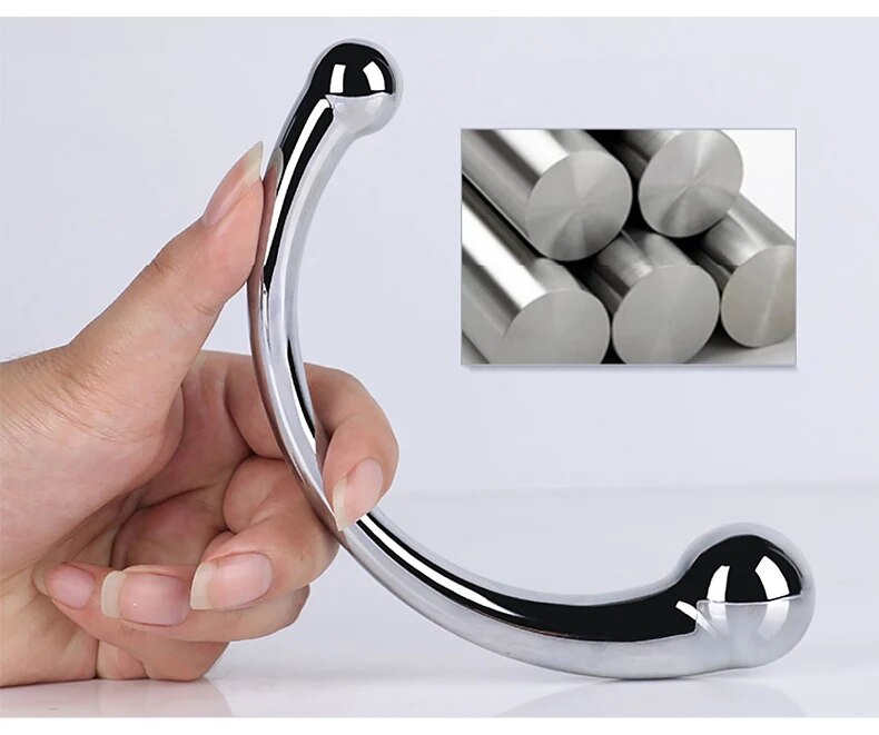 Sỉ Que inox hai đầu cong chữ C dụng cụ massage kích thích hậu môn tuyến tiền liệt mới nhất
