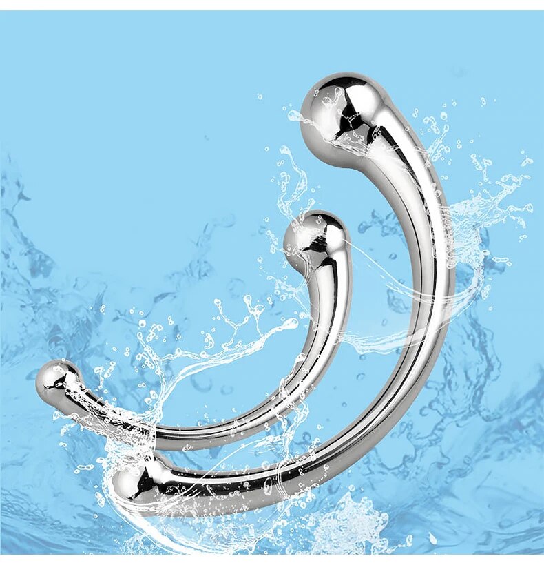 Sỉ Que inox hai đầu cong chữ C dụng cụ massage kích thích hậu môn tuyến tiền liệt mới nhất