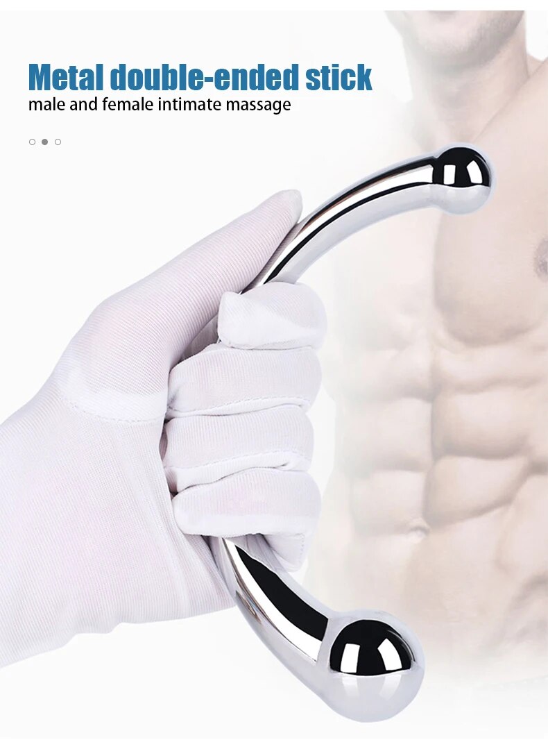 Sỉ Que inox hai đầu cong chữ C dụng cụ massage kích thích hậu môn tuyến tiền liệt mới nhất