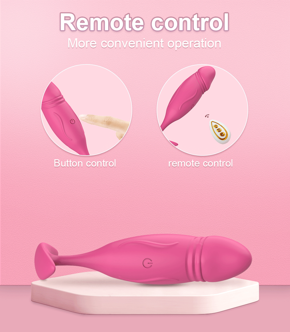 Trứng Rung Tình Yêu Remote Hình Dương Vật Kích Thích Massage Sung Sướng