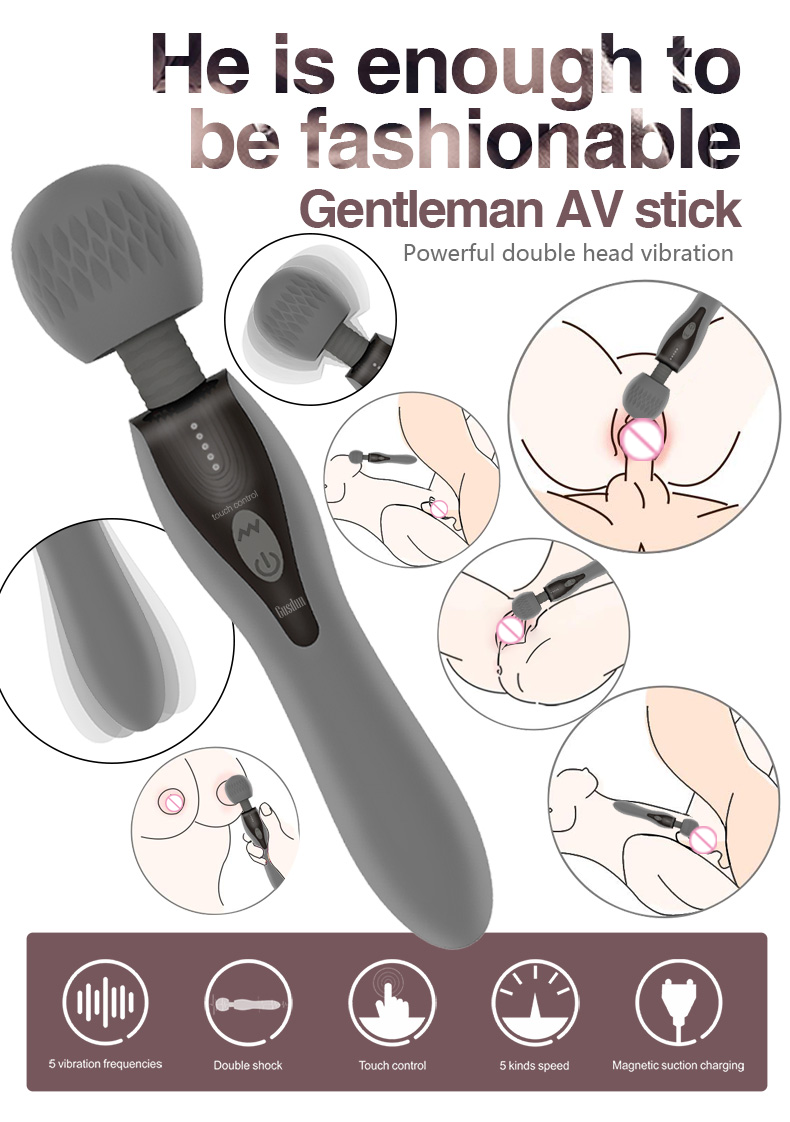 Chày rung Gusdun AV cao cấp 2 đầu xoay massage kích thích
