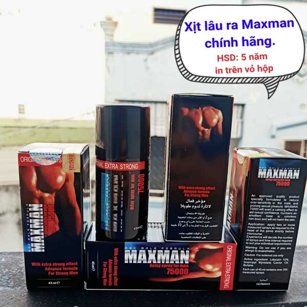Bán Chai Xịt Kéo Dài Thời Gian Maxman Delay Spray For Men 75000 tốt nhất