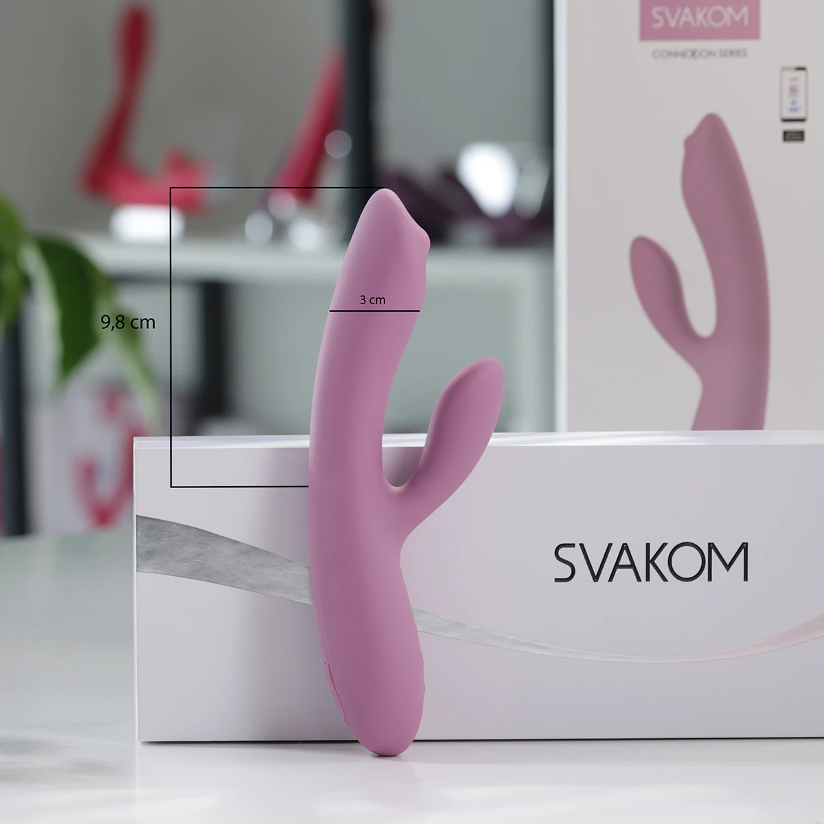 Dương vật giả 2 nhánh rung bi Svakom TRYSTA NEO điều khiển app, siêu kích thích