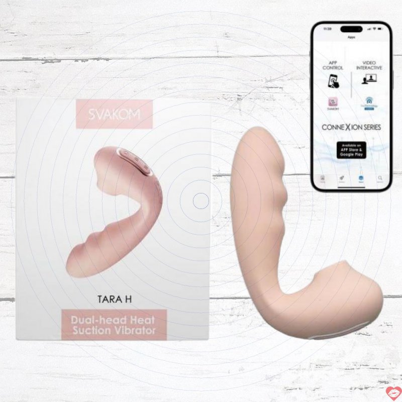 Svakom Tara H 2 đầu rung sưởi ấm hút thăng hoa điều khiển app 