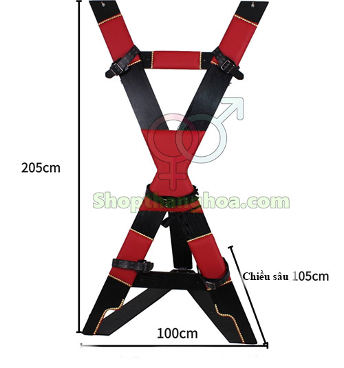 Giàn chữ X BDSM cố định cơ thể cao cấp kích thích cực mạnh