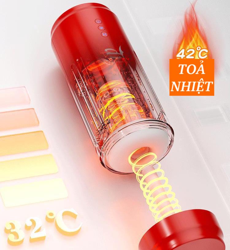 Cốc thủ dâm SOKOOT lon Coca phát nhiệt co bóp tự động an toàn