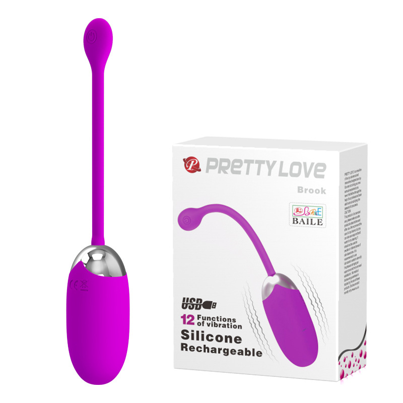 Trứng rung Pretty Love Brook điều khiển đuôi 12 chế độ, kích thích mạnh