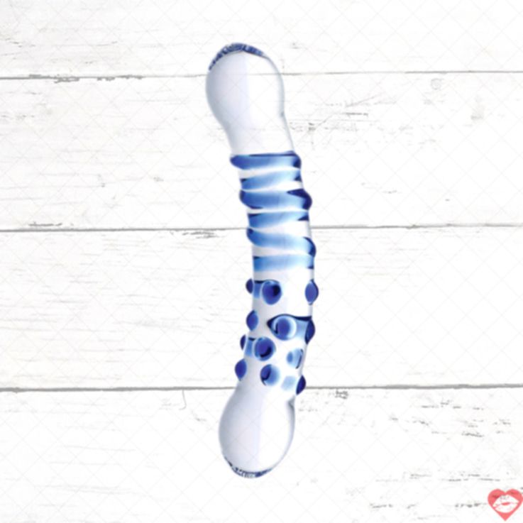 Glass Dildo 2 Đầu Prisms Blu Tùy Chỉnh, Kích Thích Mãnh Liệt 