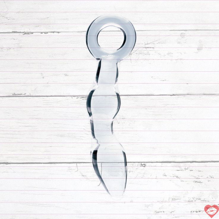 Clarity Glass Dildo Utopian Kính Sọc Anal 13cm Cao Cấp Mịn Màng 