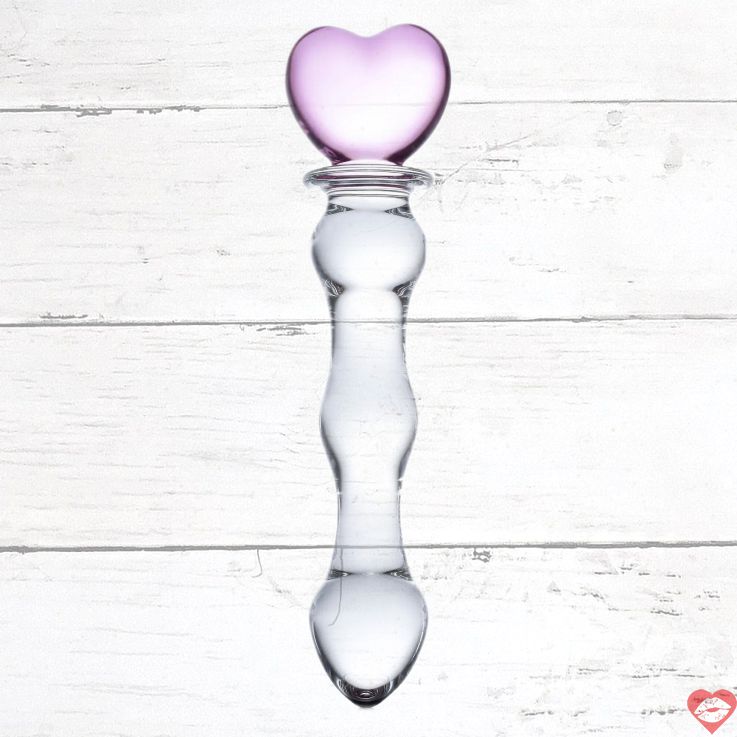 Glas Sweetheart 20cm Thủy Tinh Tim Hồng Lộng Lẫy 