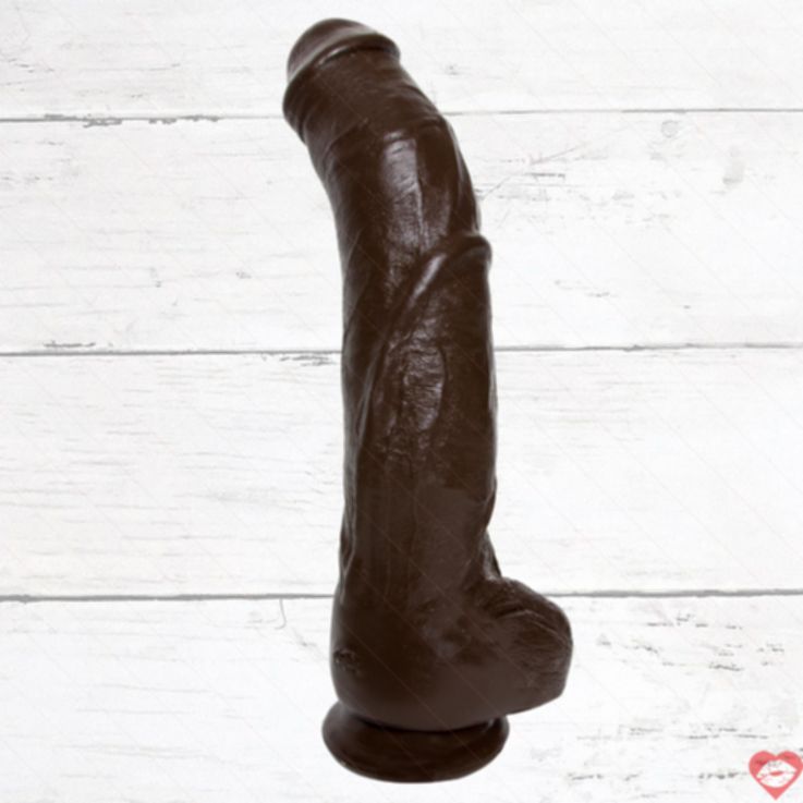 Black Thunder Dildo 30cm Đen Hút Chân Không Thực Tế 