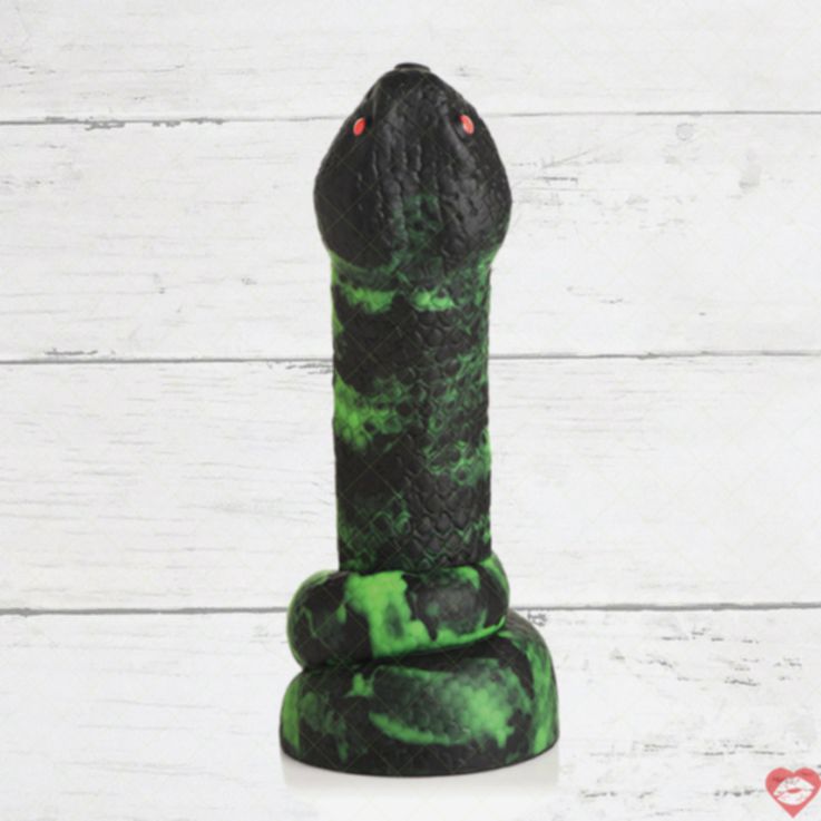 Creature Cocks Python Dildo Rắn Xanh Đen Lấp Lánh 