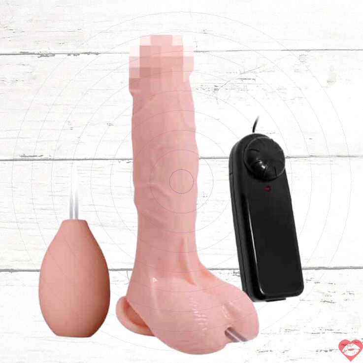 Baile Ejection Dildo Vibro Phun 19cm Púm Dây Điều Khiển
