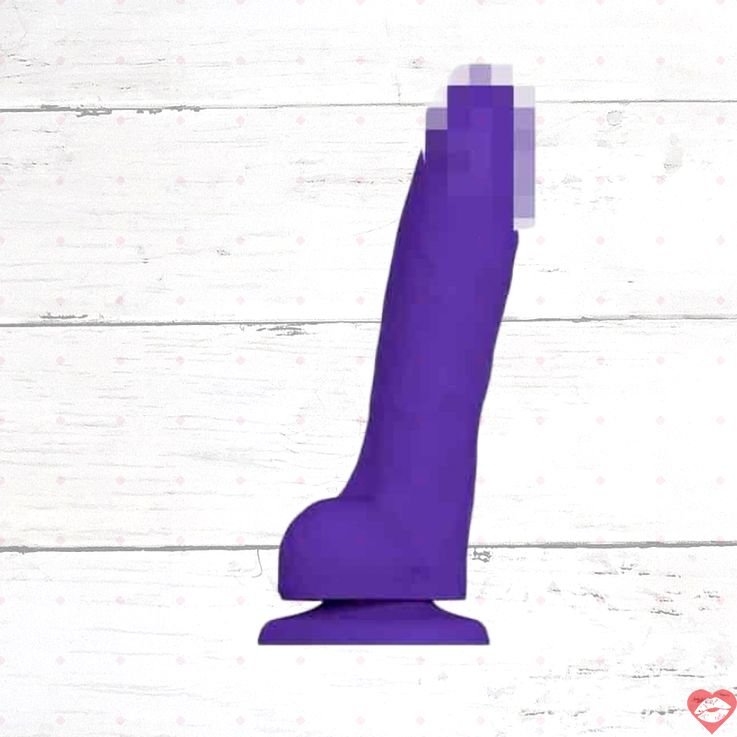 Strap-on-me Realistic S Tím 17.1cm Silicone Hút Đế 