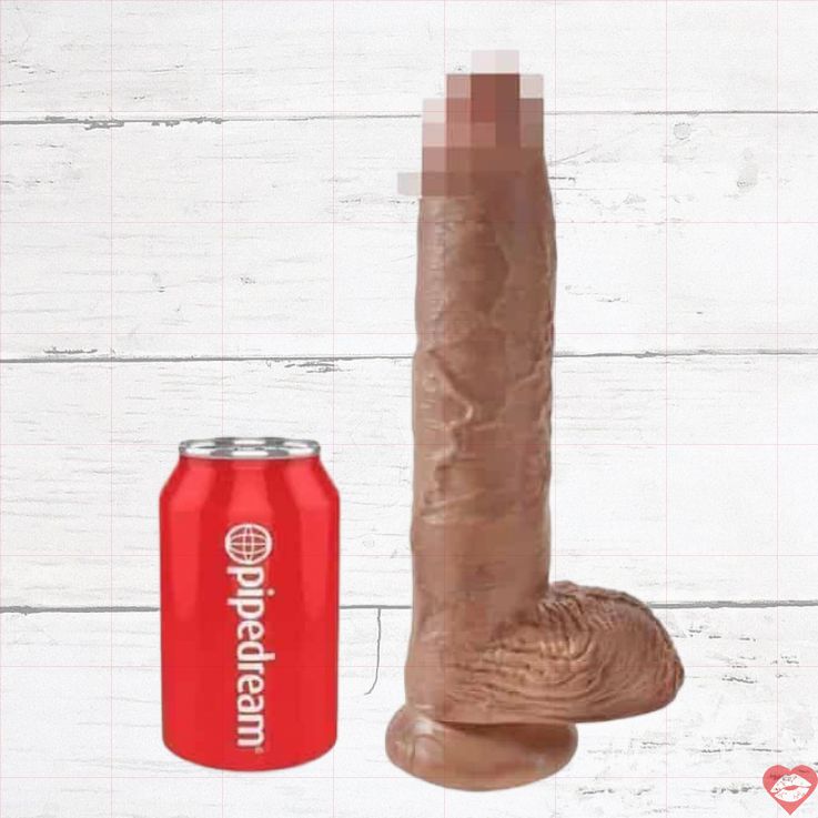 Dildo King Cock Nâu 26.7cm PVC Lớn Thâm Nhập Đã