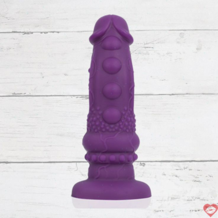 665 Aubergine 中码紫茄子假阳具硅胶21cm