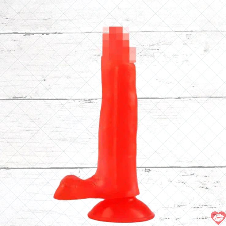 Jaga-Jaga 6 Dildo 17.5cm Đỏ Mút Mạnh