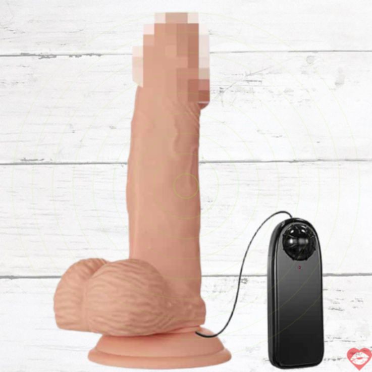 Baile Zebulon dildo da động rung 19.4cm tự nhiên