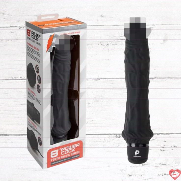 PowerCocks girth 25cm đen rung khổng lồ thực tế