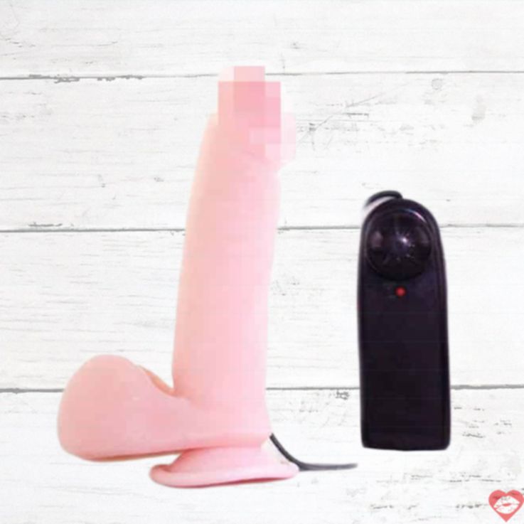 Dildo rung Baile 19.5cm da thịt hút chân thực mạnh mẽ bám chắc