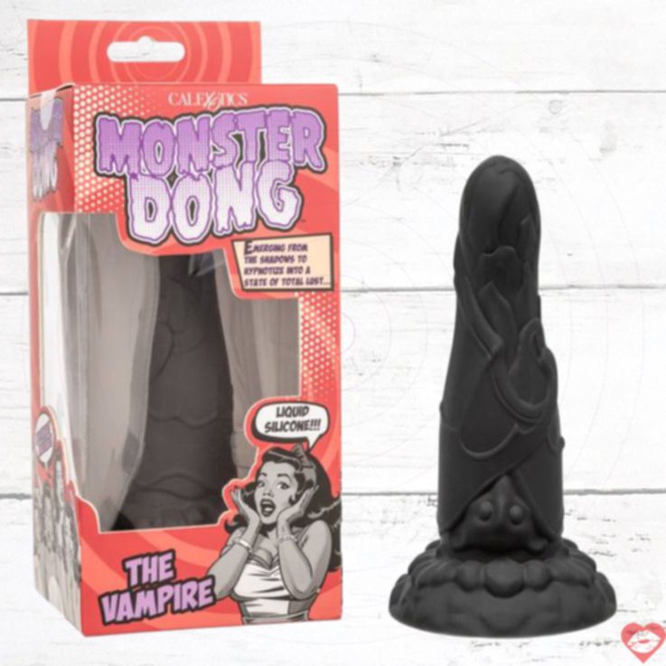 CalExotics Monster Dong Vampire Dildo Đen 15.8cm